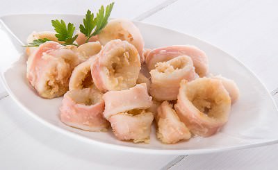 Frittura di calamari al coriandolo