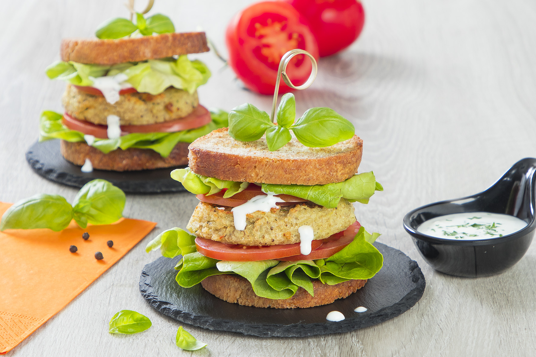 Burger di quinoa, patate e sogliola