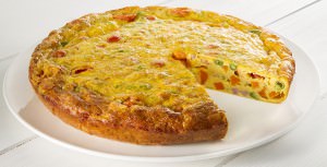 Frittata con verdura e prosciutto