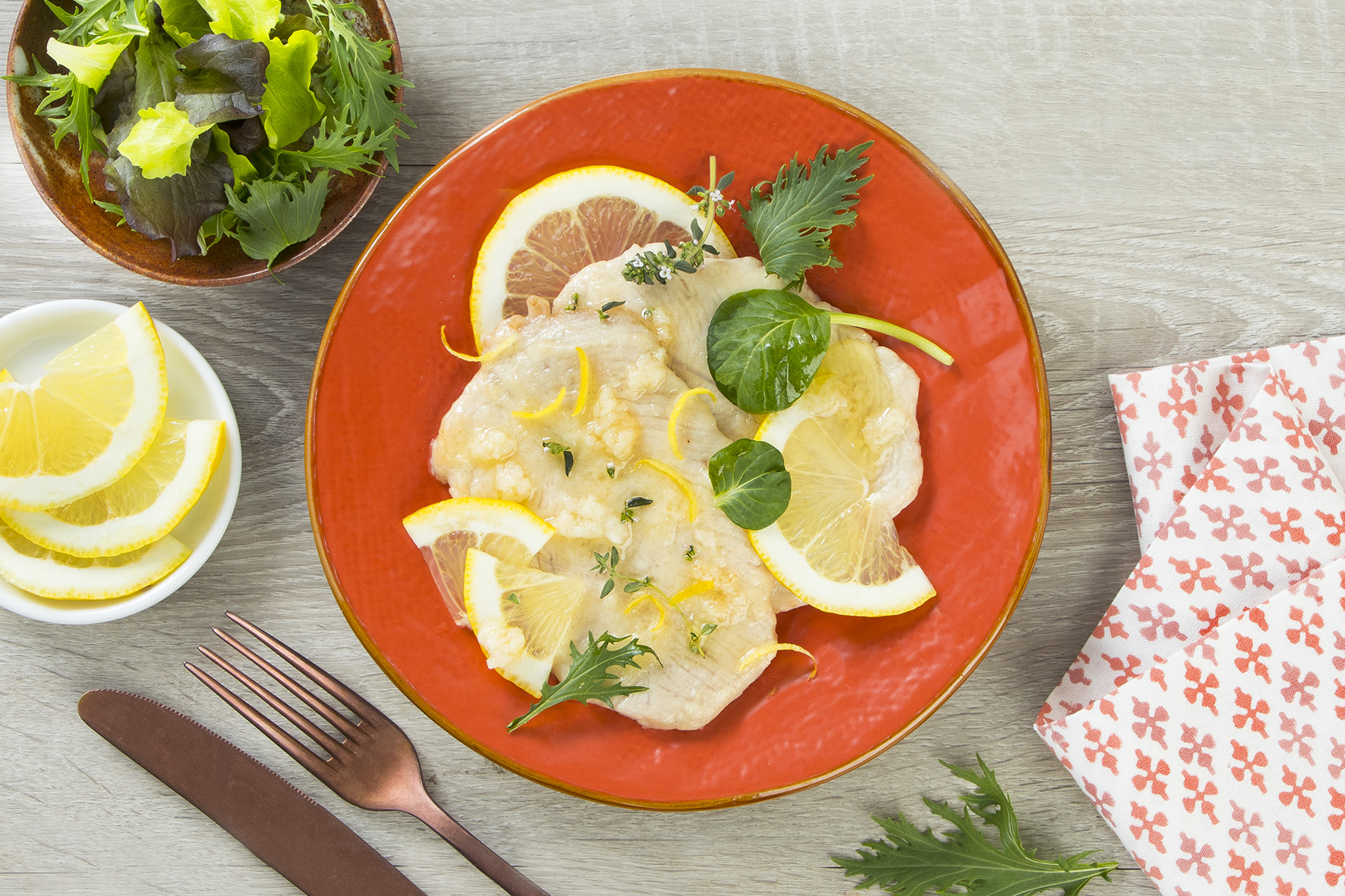 Scaloppine di tacchino al limone e timo