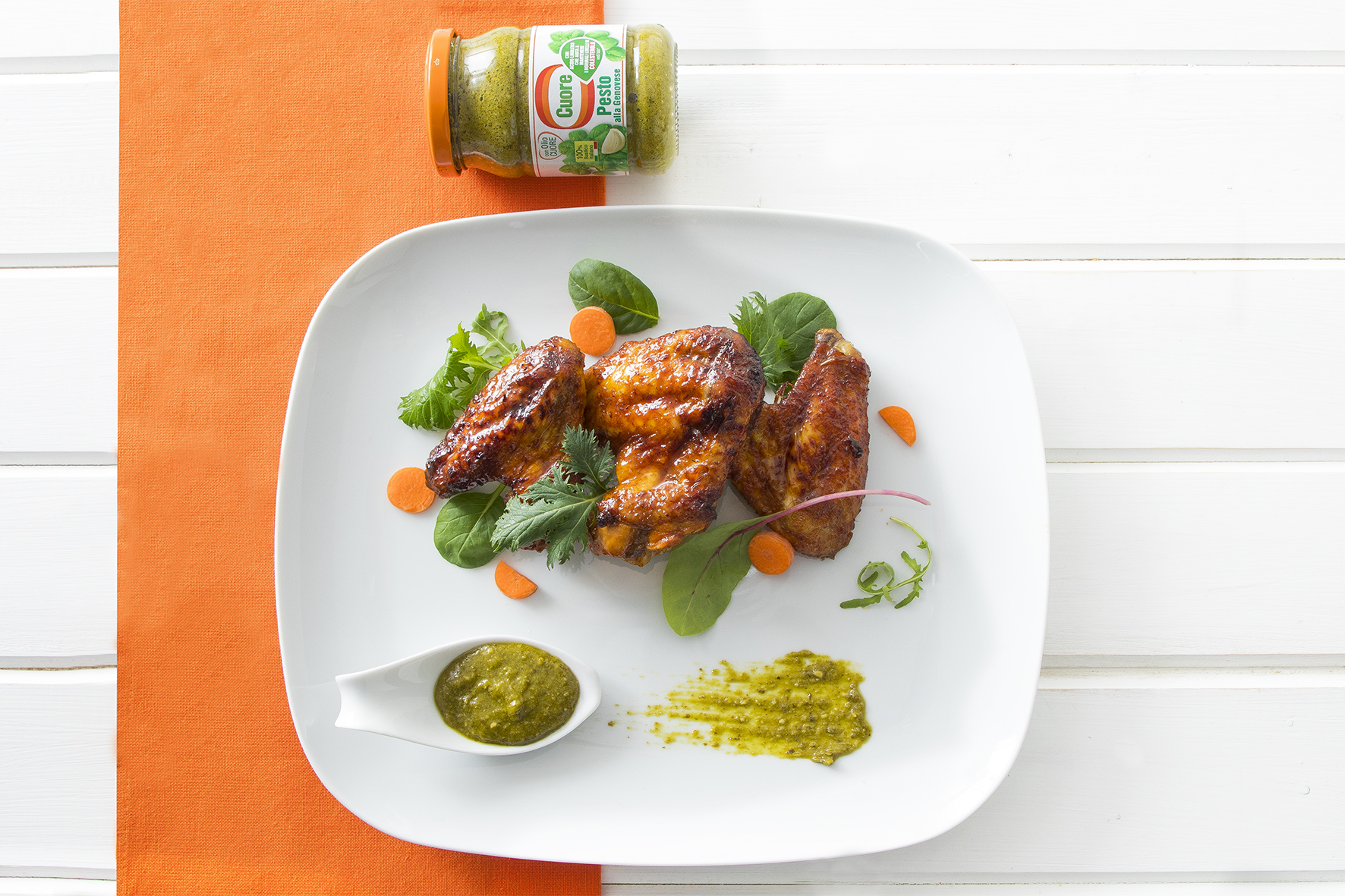 Chicken wings al pesto