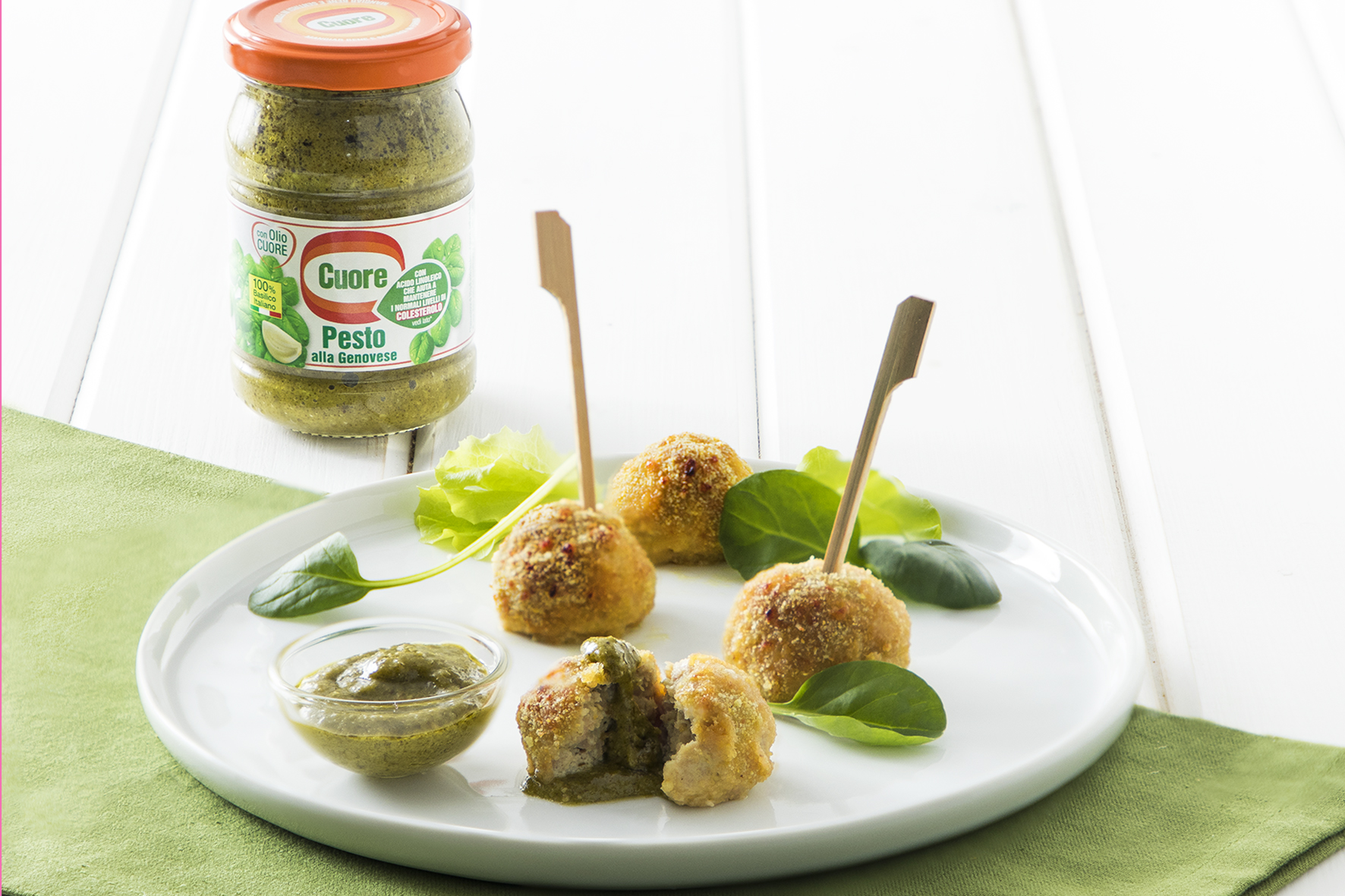 Polpette di pollo e ricotta con panatura al mais