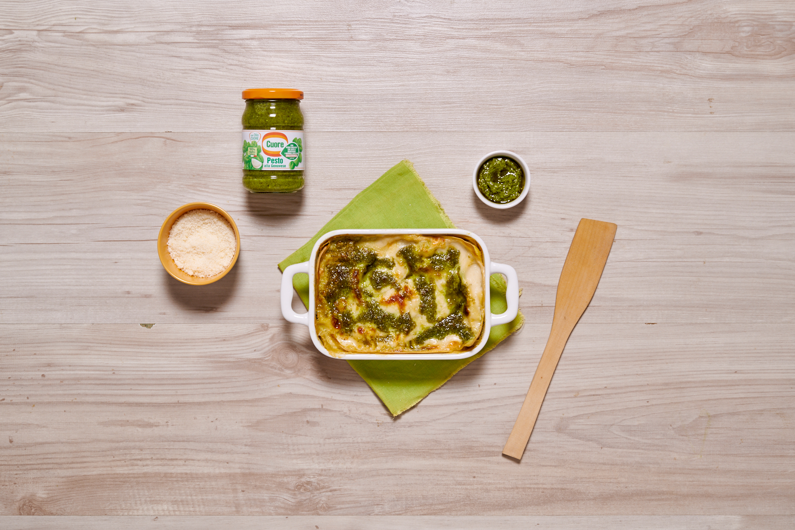 Lasagne con ricotta di pecora, Pesto Classico Cuore e zucchine